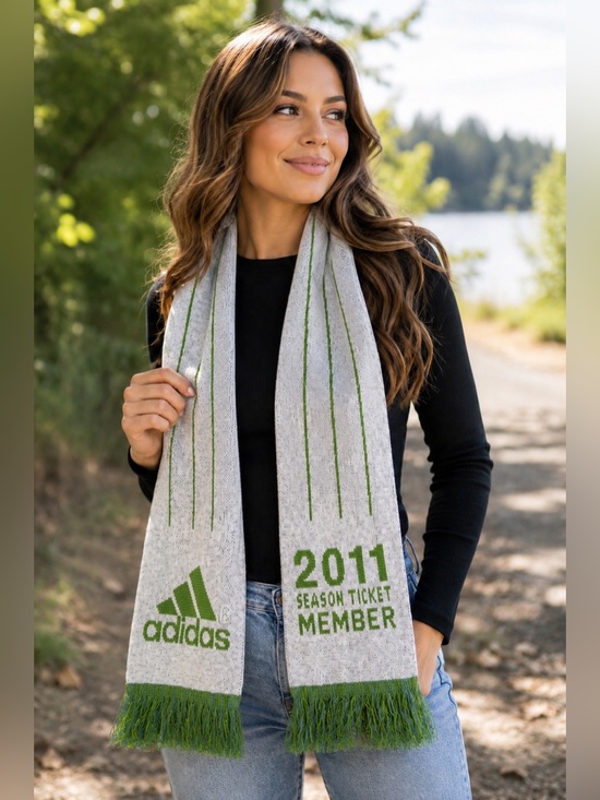 adidas Accessories - Adidas Seattle Sounders FC Scarf 2011 Season Ticket Member Knit Soccer Fan Gear